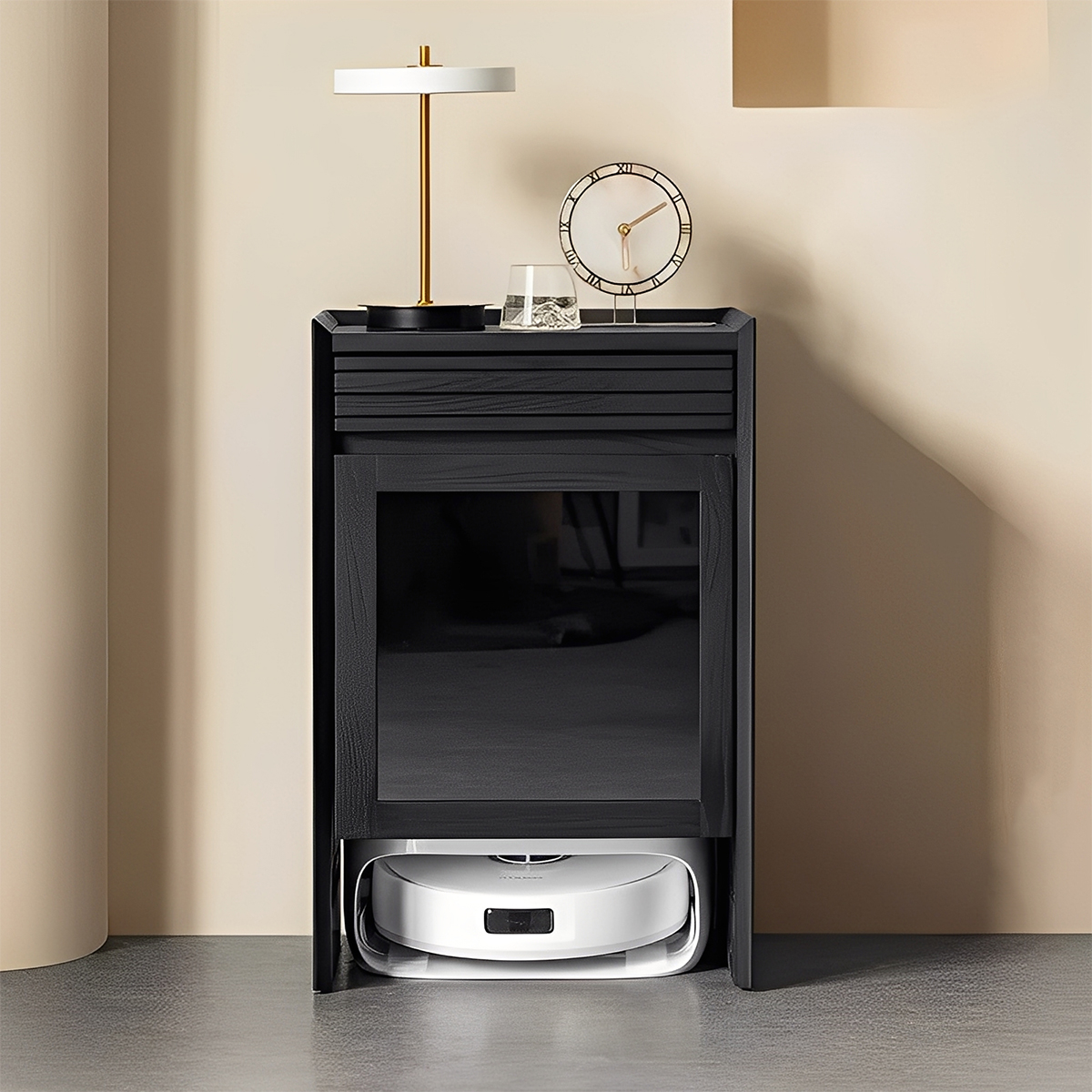 Woody Auraロボット掃除機収納キャビネット | ロボット掃除機に対応