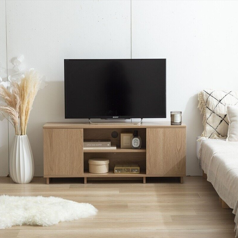 北欧ナチュラル木製ノイズレステレビ台 | 静音設計で快適なリビング