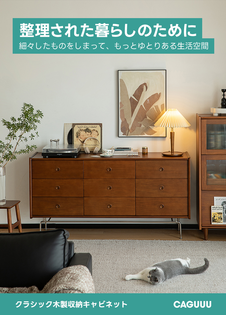 Woody Prime Boxツゲ材 クラシック木製収納キャビネット