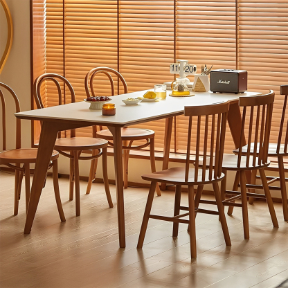 Woody Prime Boxツゲ材 高級セラミック角丸ダイニングテーブル | 耐久