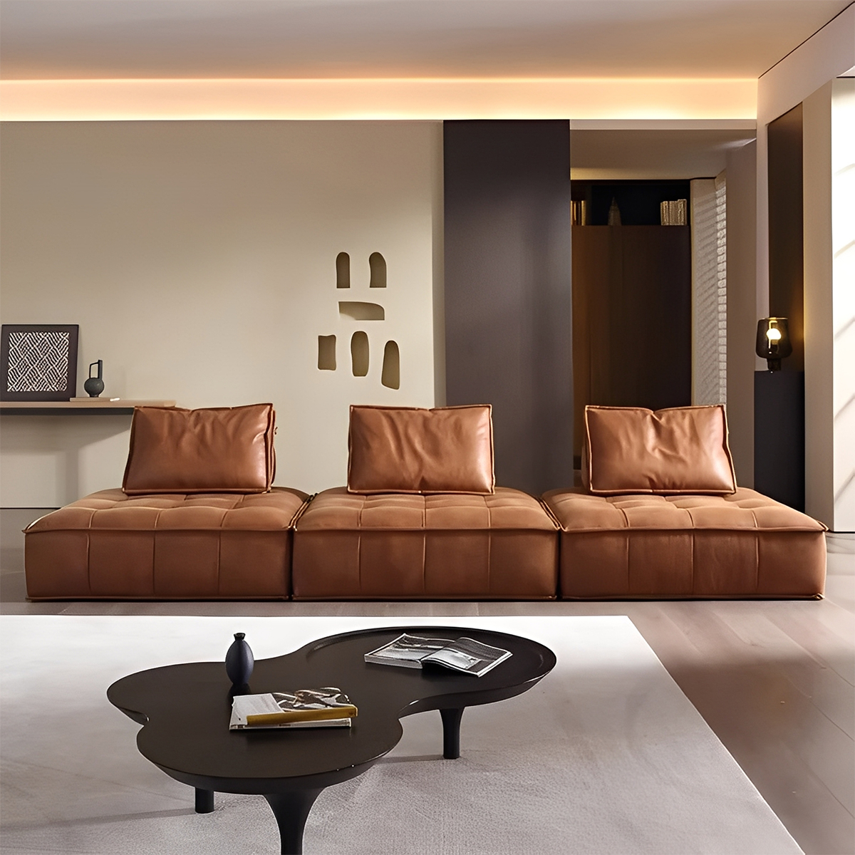 ヴィンテージ風レザー調ソファ | 高級感と耐久性を備えた快適な座り