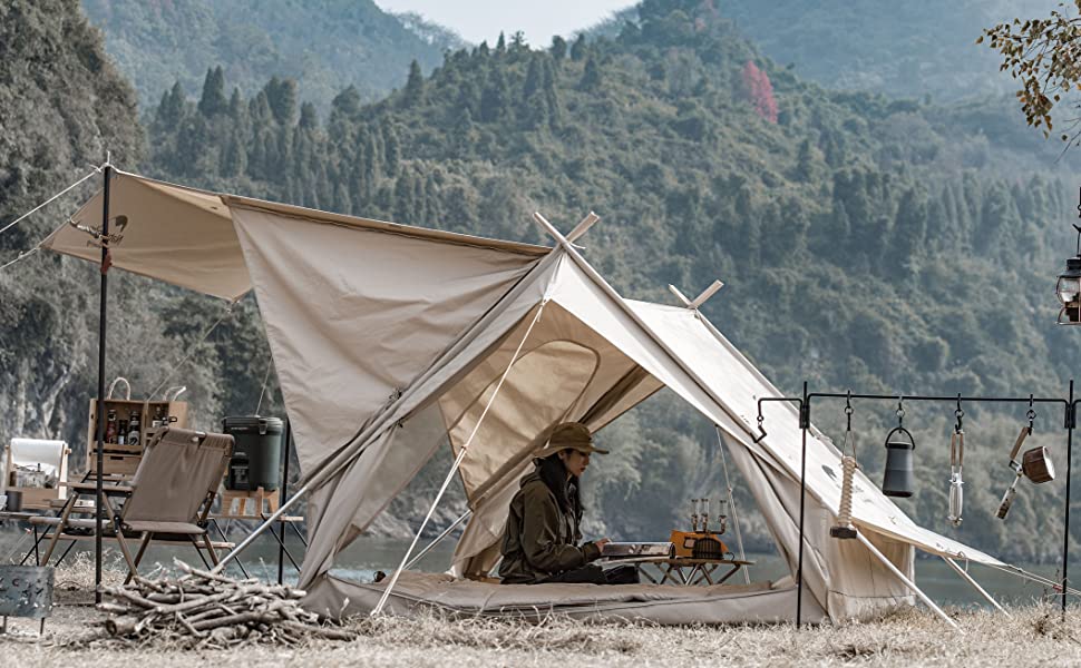 Naturehike EXtend4.8 ロッジテント A型フレームテント 綿布テント 2~3