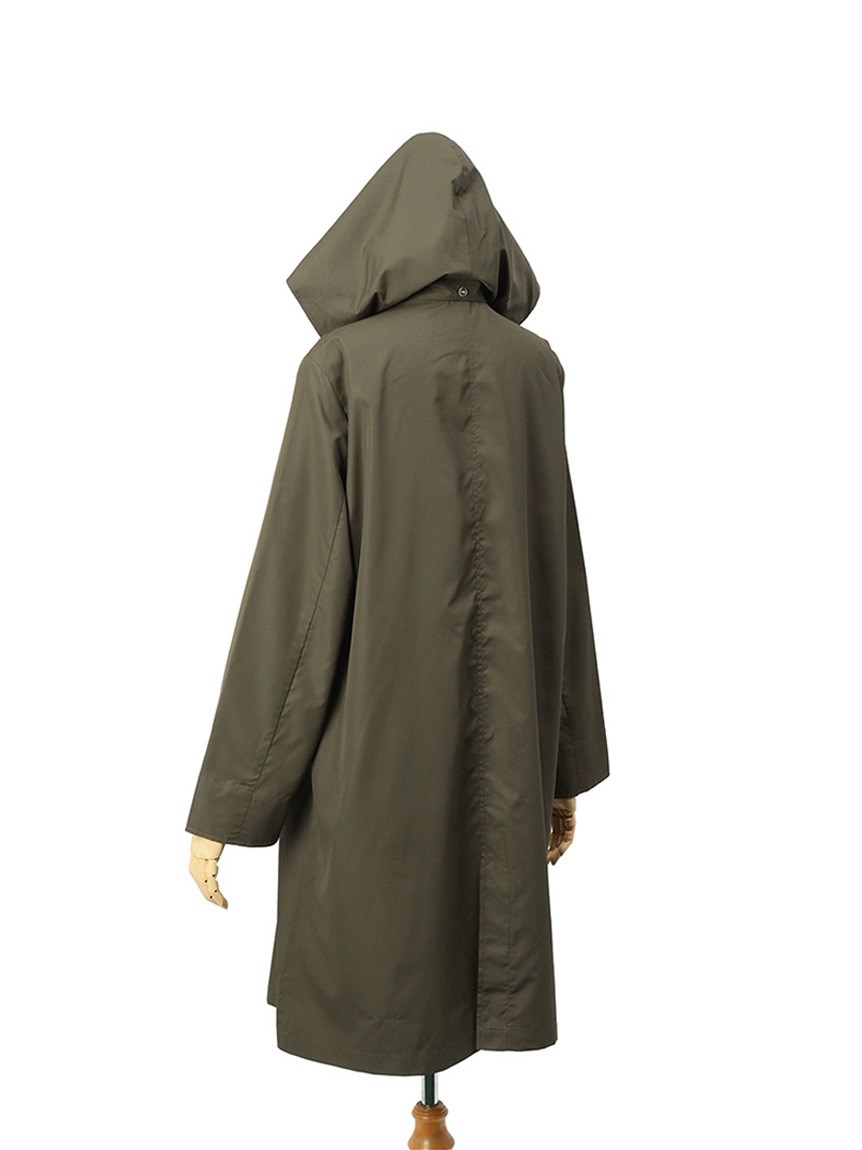 レインコート】ハンウェイ (HANWAY) ステンカラー 無地 フード取外し