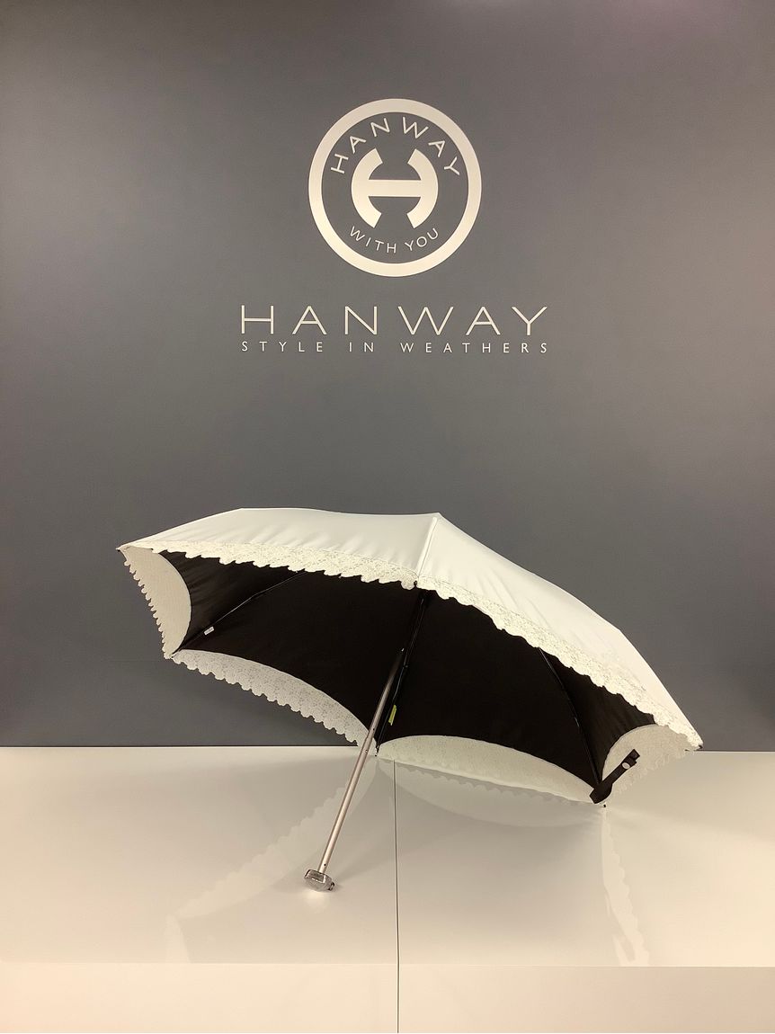 晴雨兼用 折りたたみ日傘】ハンウェイ（HANWAY）Lace（レース