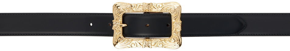NEEDLES Black Papillon Square Buckle Belt | Smart Closet