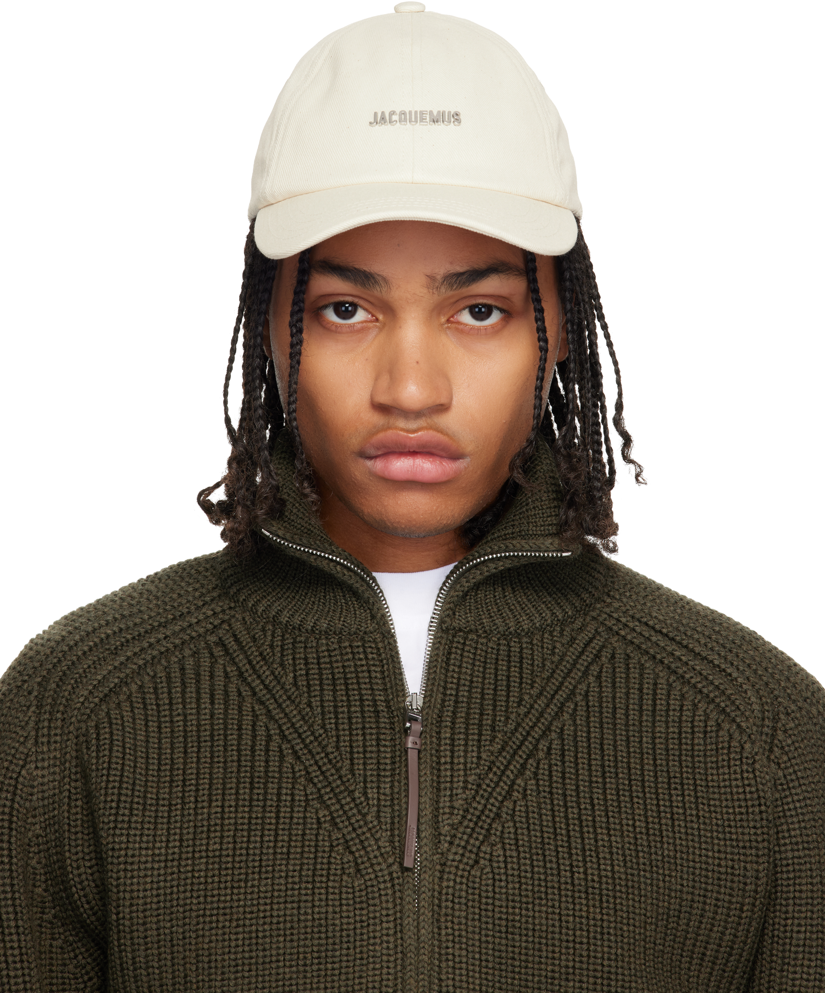 JACQUEMUS: オフホワイト La Croisière 'The Gadjo' キャップ | SSENSE