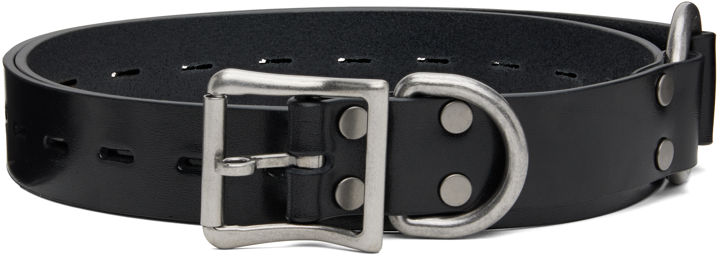 Black Bondage Belt by Martine Rose on Sale