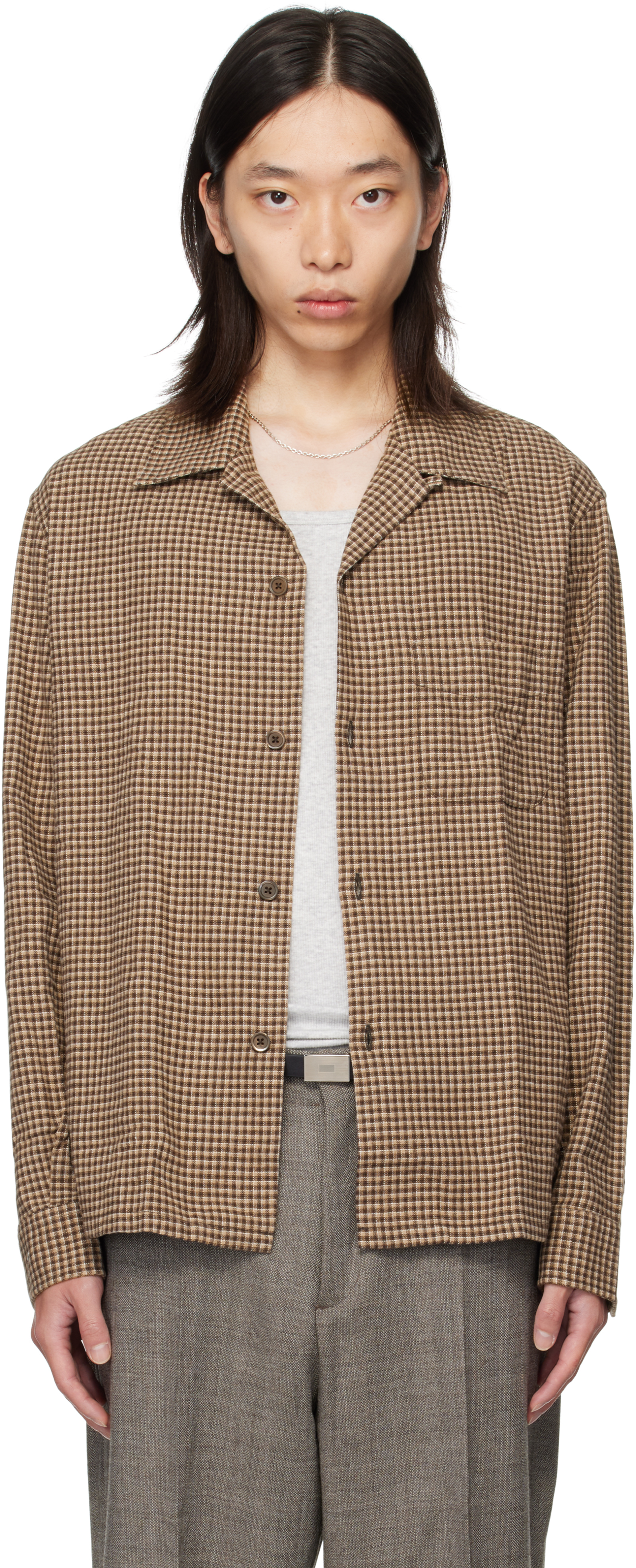 Brown Heusen Shirt by OUR LEGACY on Sale