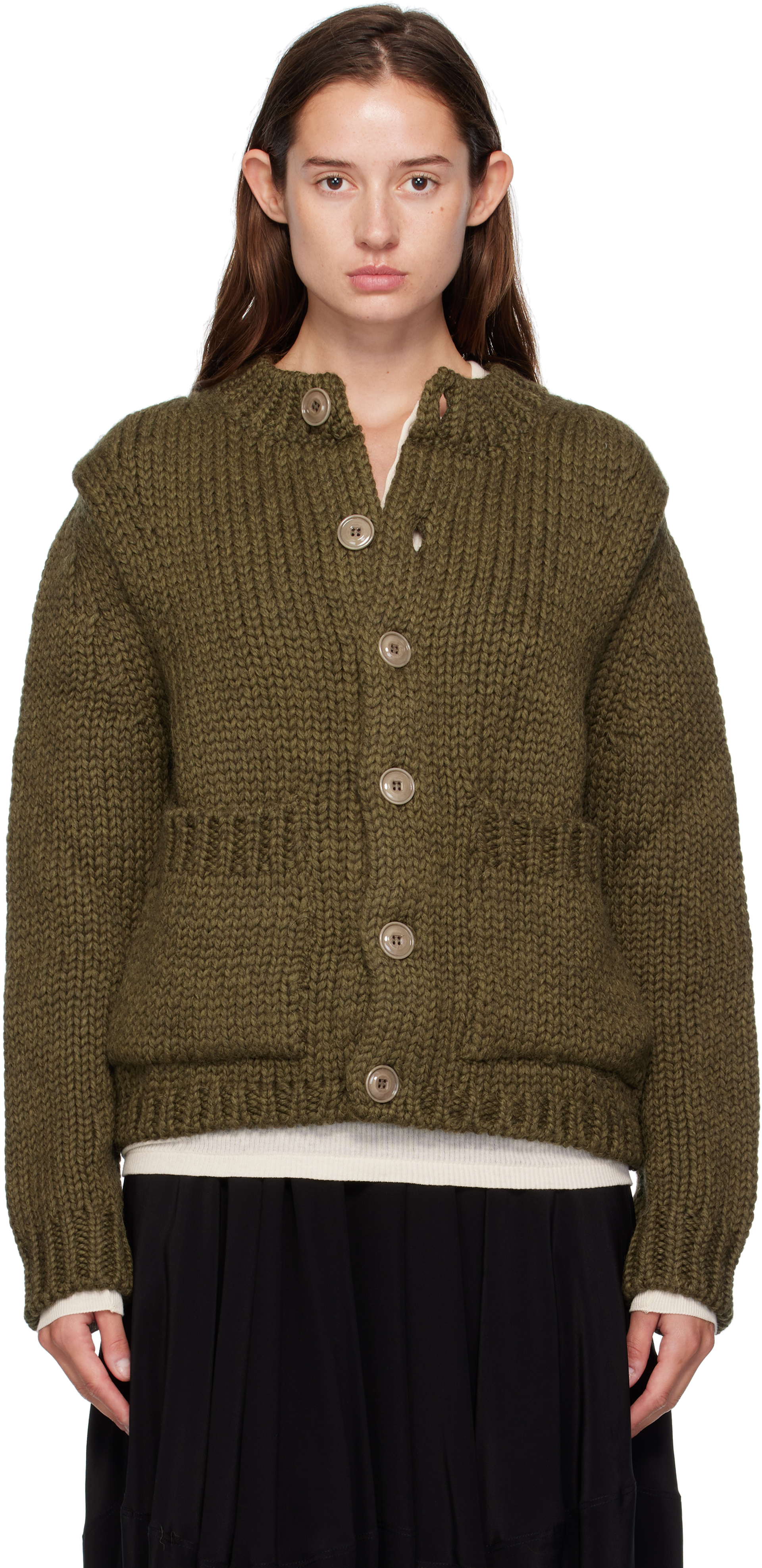 Khaki Over Cardigan by OUR LEGACY on Sale