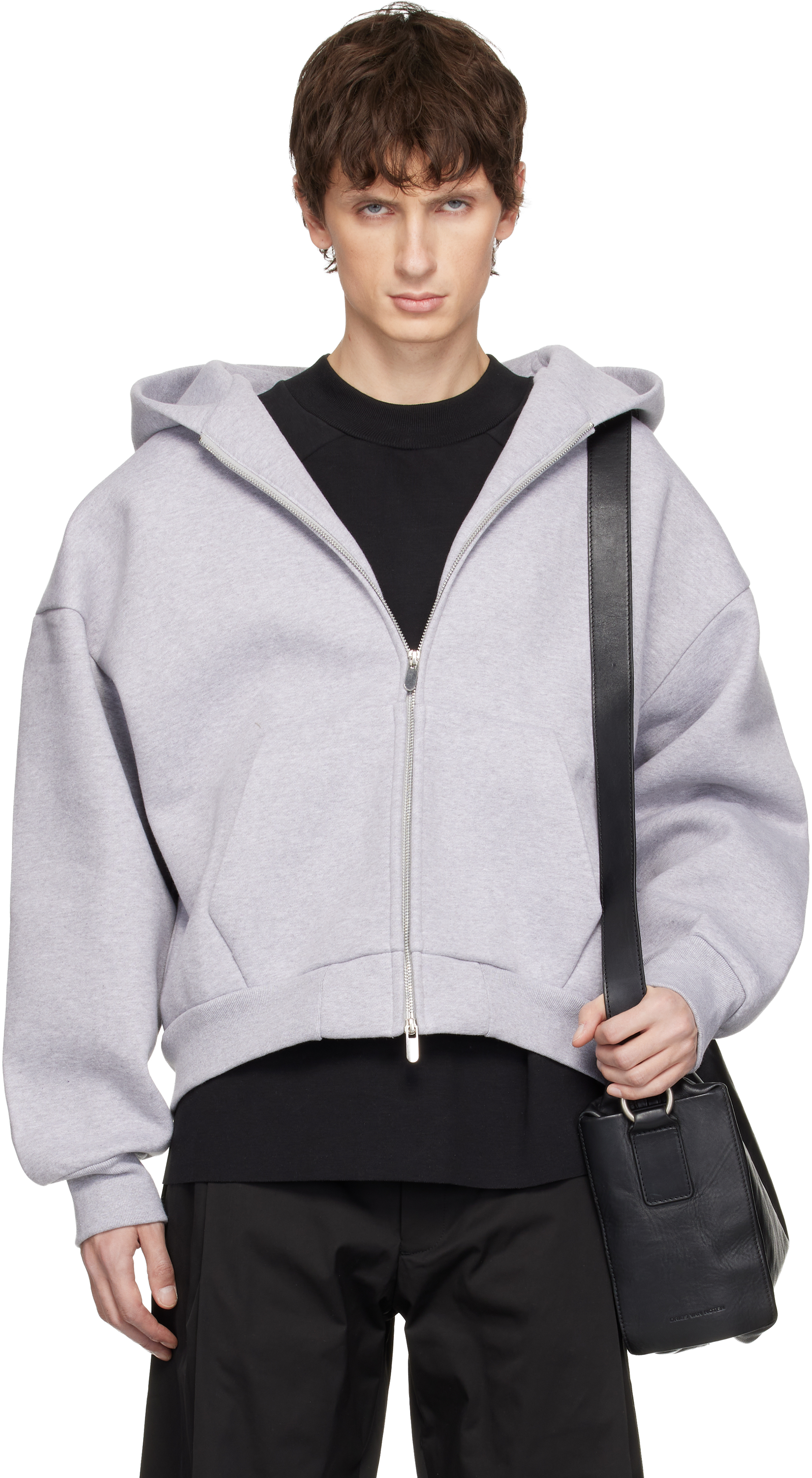 Gray V2 Zipped Hoodie by Seventh on Sale