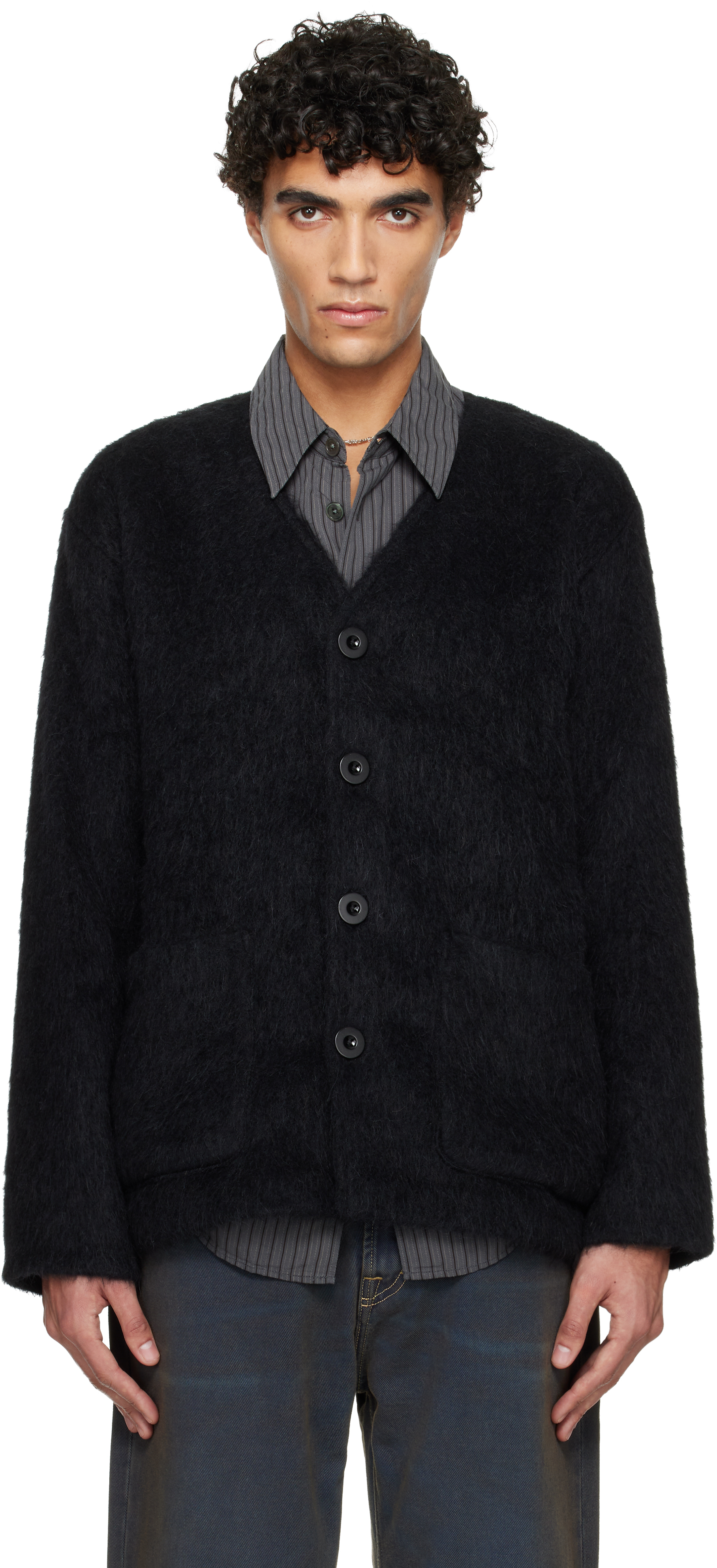 OUR LEGACY: ブラック ウール カーディガン | SSENSE 日本