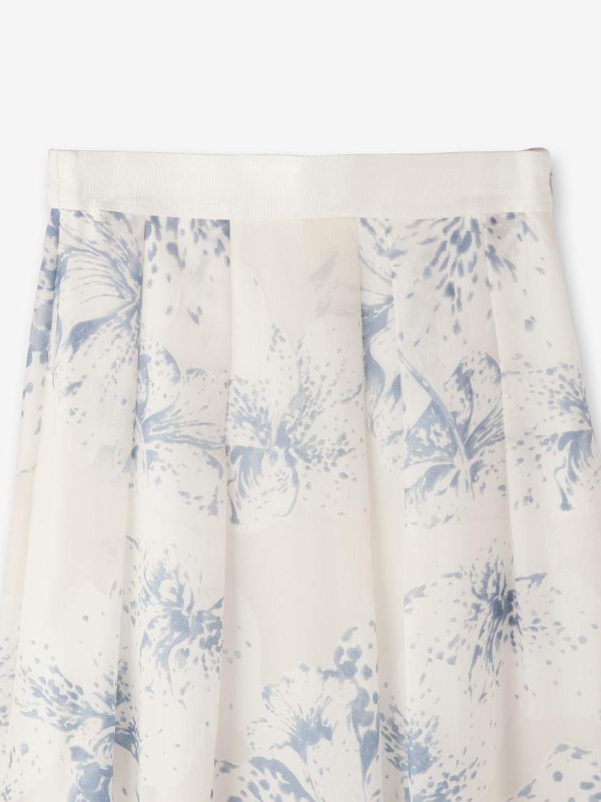 シルクプリント柄スカート（スカート）｜CYCLAS（シクラス