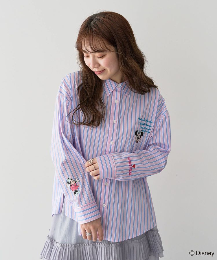 ミッキー＆フレンズ/ストライプシャツ/Green Parks（グリーン パークス