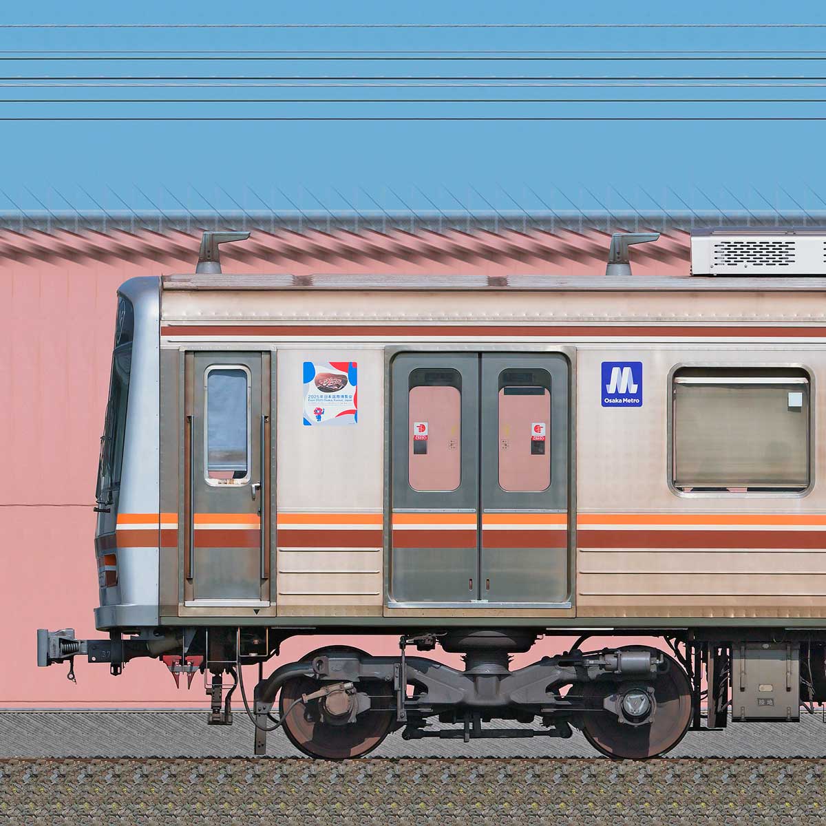 大阪メトロ66系66617の側面写真｜RailFile.jp｜鉄道車両サイドビューの図鑑