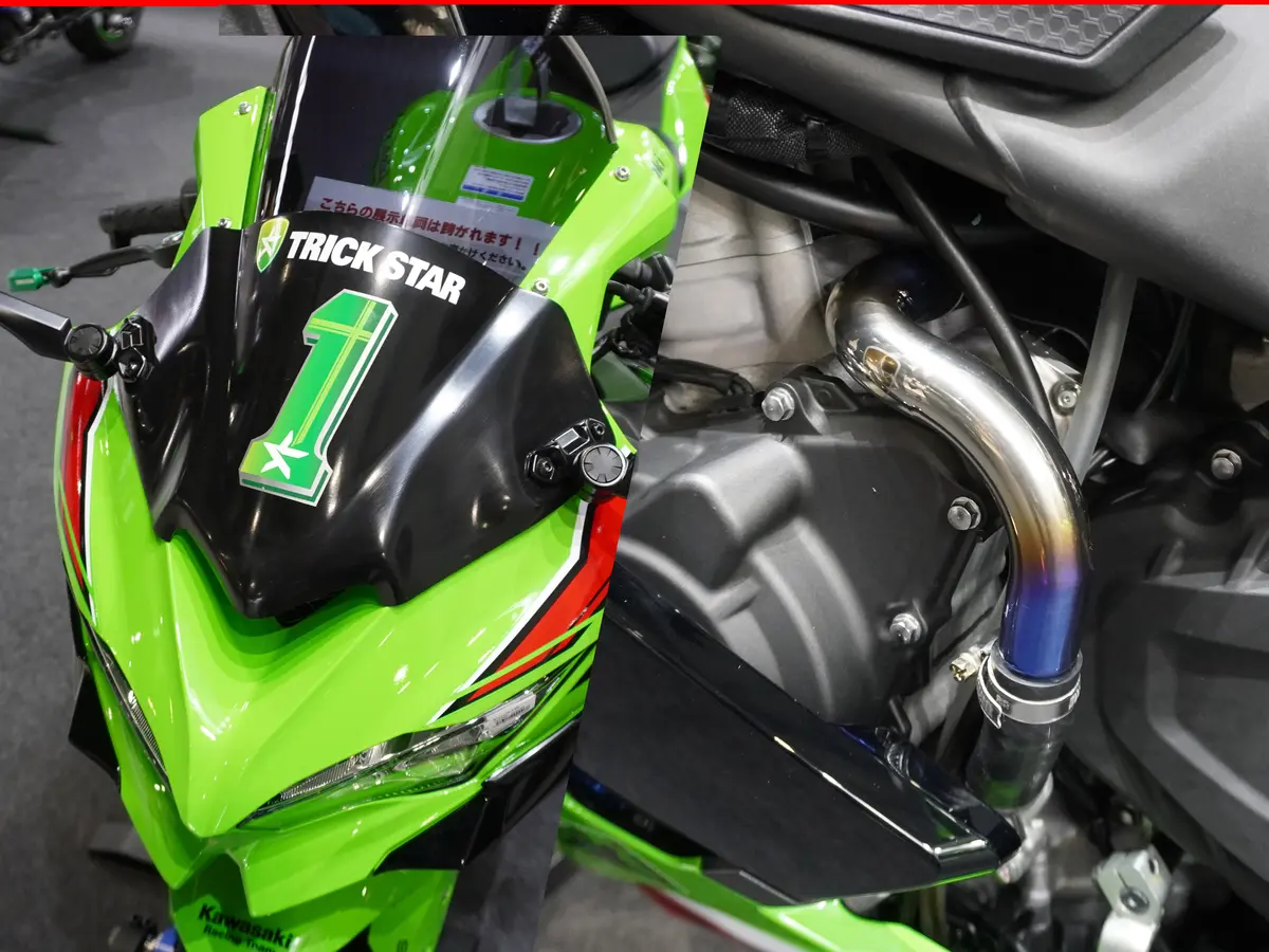 TRICKSTARの新アイテムでZX-4RRをレーシーに磨き上げる！【モーター