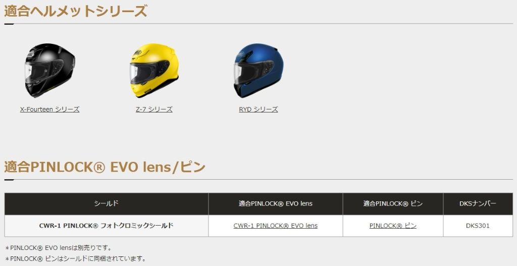Webike | SHOEI ショウエイ CWR-1 フォトクロミック シールド