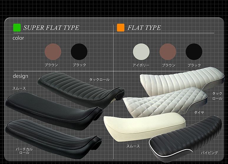 Webike | HEAVENS ヘブンズ フラットタイプシート タックロール TW200