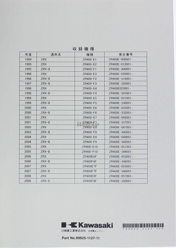 Webike | KAWASAKI カワサキ サービスマニュアル (基本版) 【和文