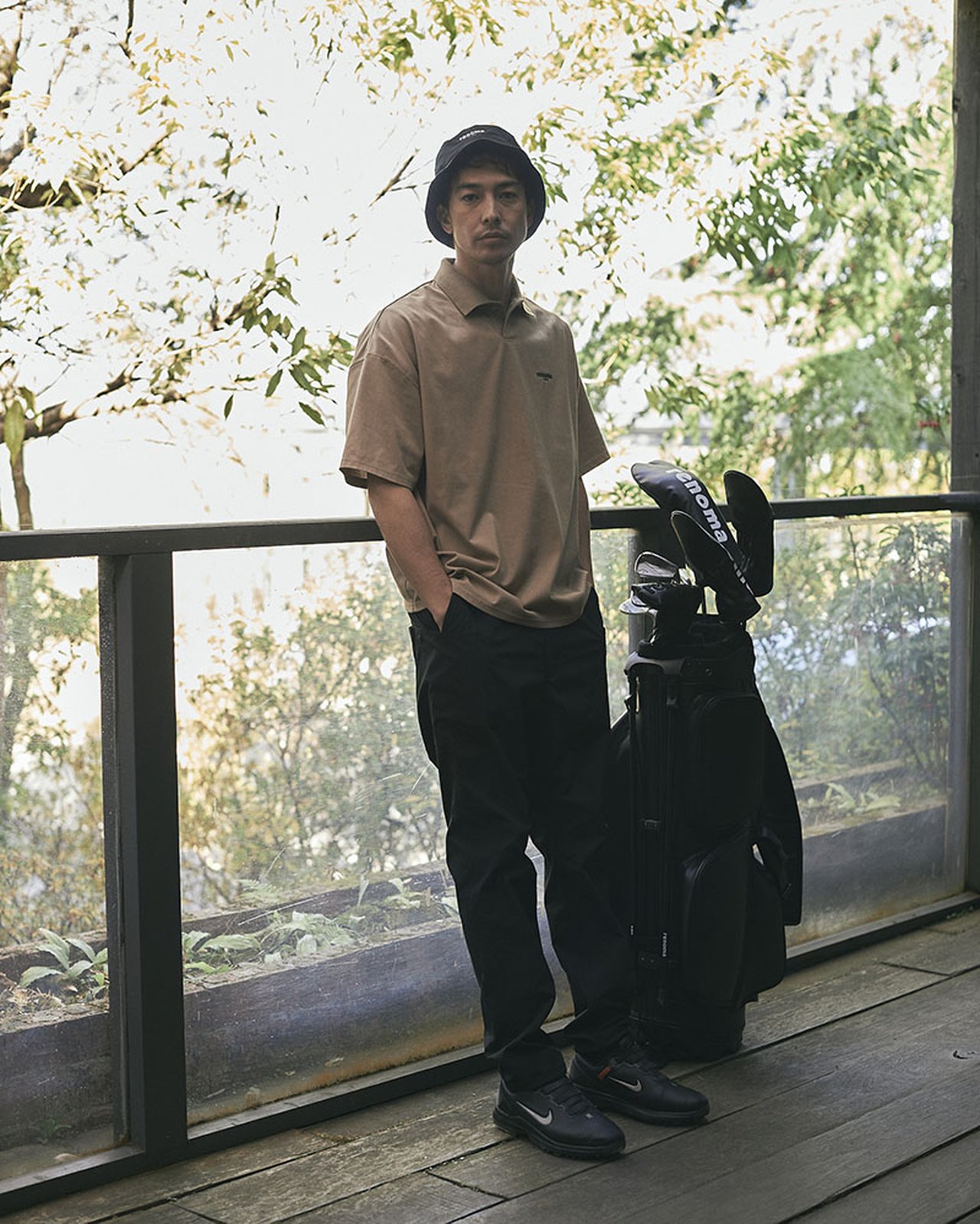 renoma paris スポーツクラブゴルフフード付ジャケット&パンツ 上下