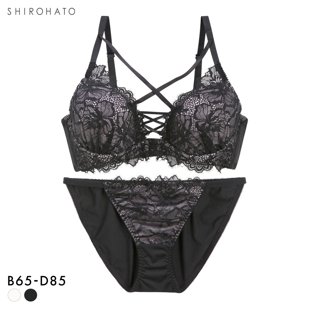 ジュリアンジェ 編み上げレースアップ レーシー ブラセット BCD65-85