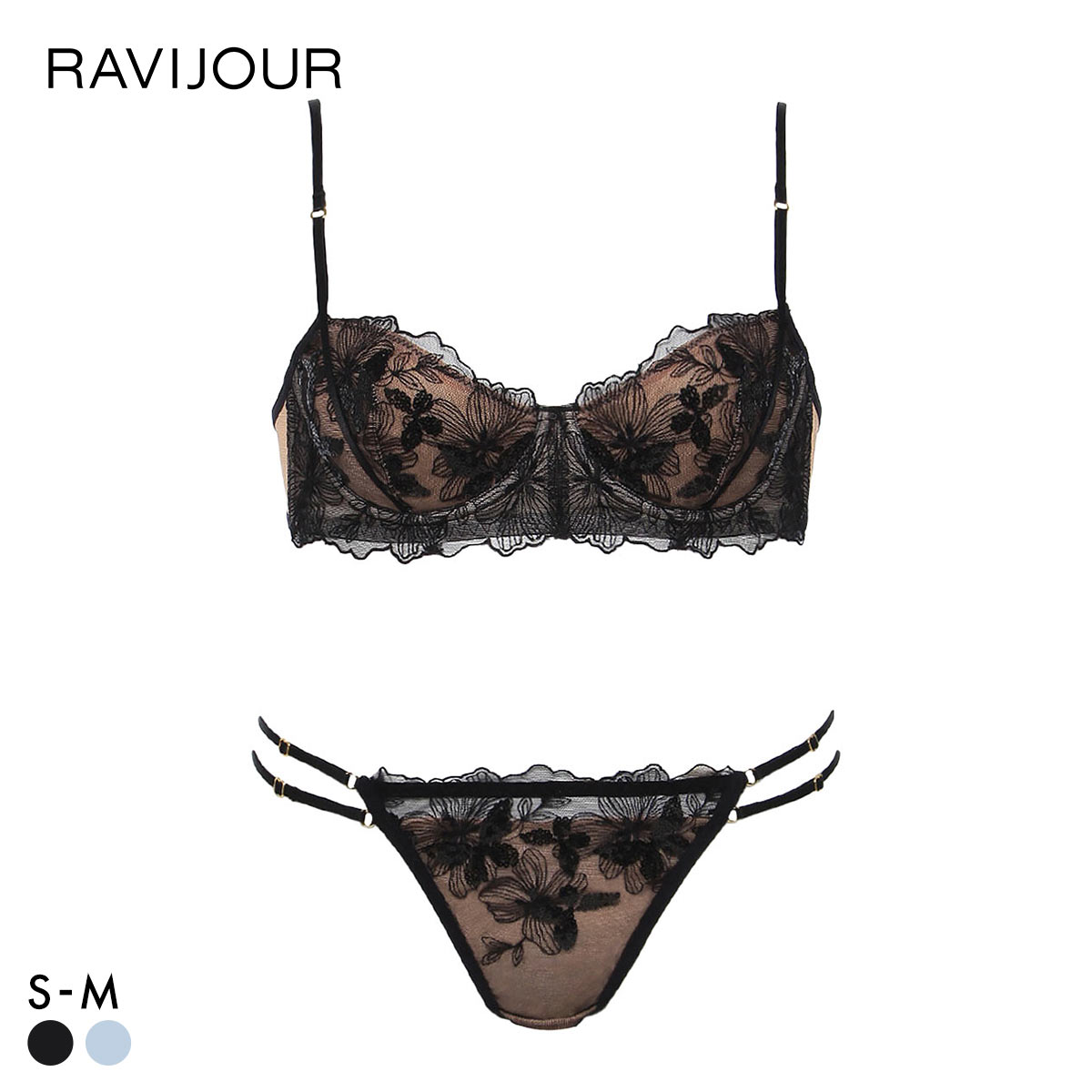 ラヴィジュール MINAMOコラボ グロウレース ブラ＆Tバックセット