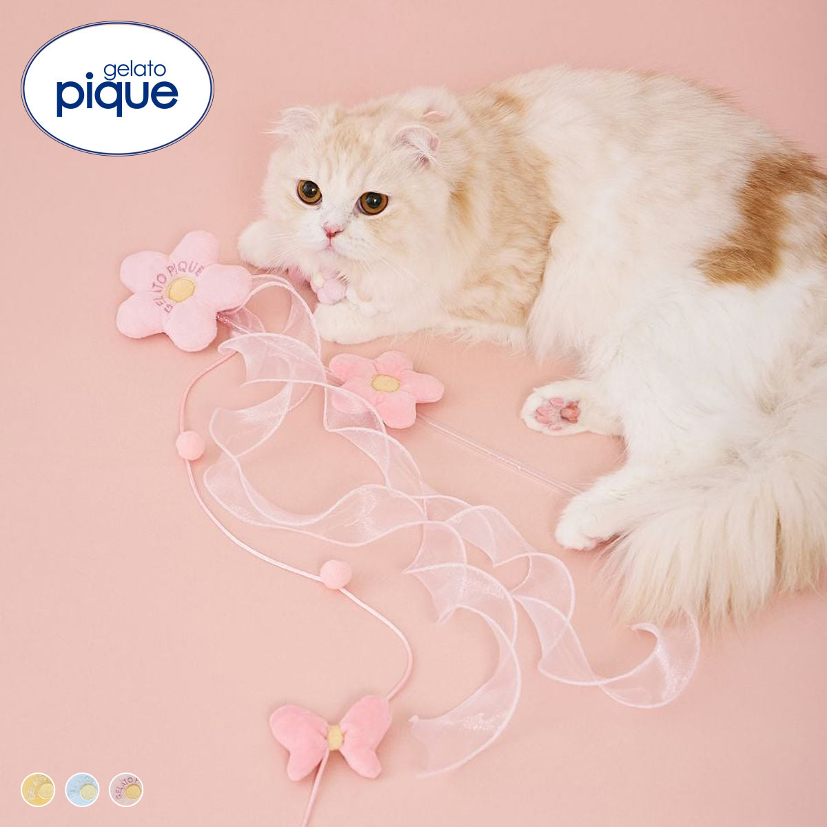 ジェラートピケ CAT&DOG フラワーモチーフねこじゃらし ジェラピケ