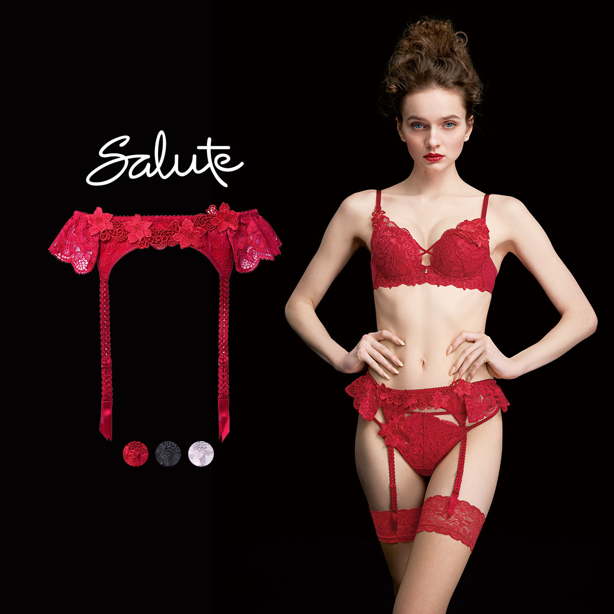 ワコール サルート 27グループ 27G ガーターベルト M ランジェリー