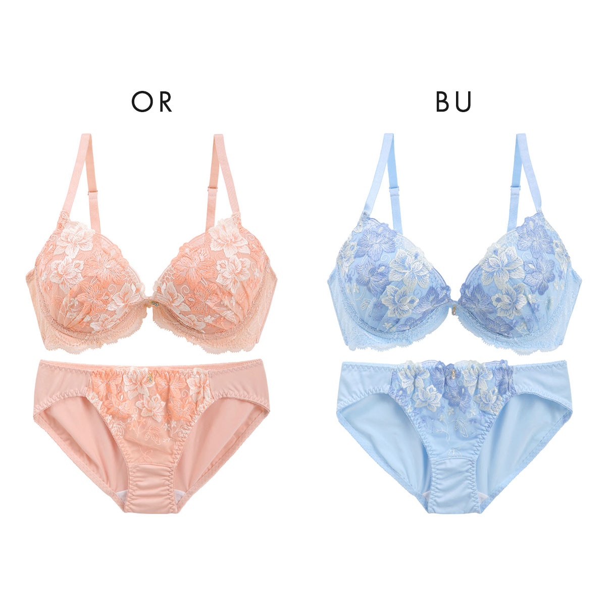 エレガント ソフトワイヤー フルールミストレース ブラセット ABCDEF