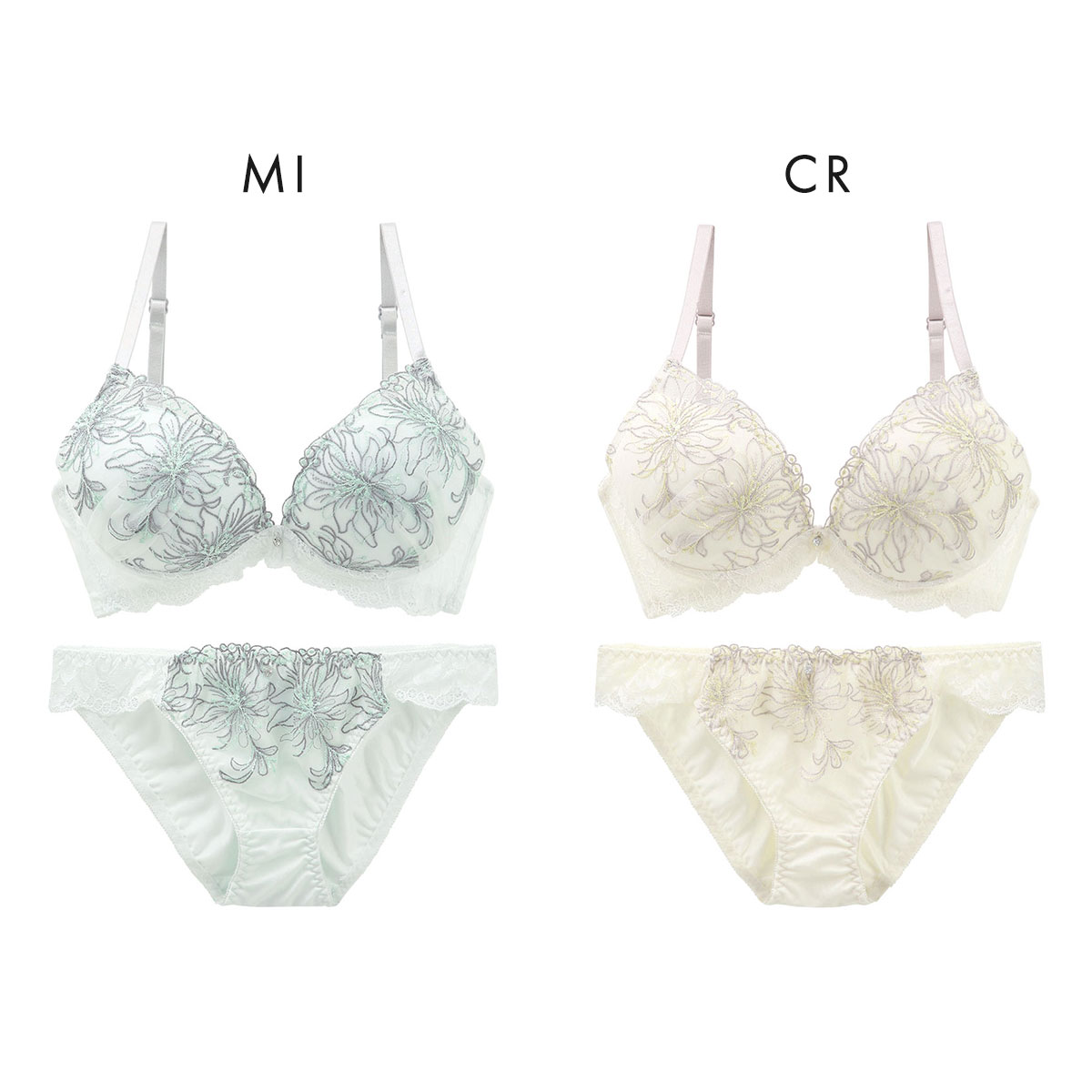 ピュアシェリ PURECHERIE ブラジャー ショーツ セット 脇高 花柄