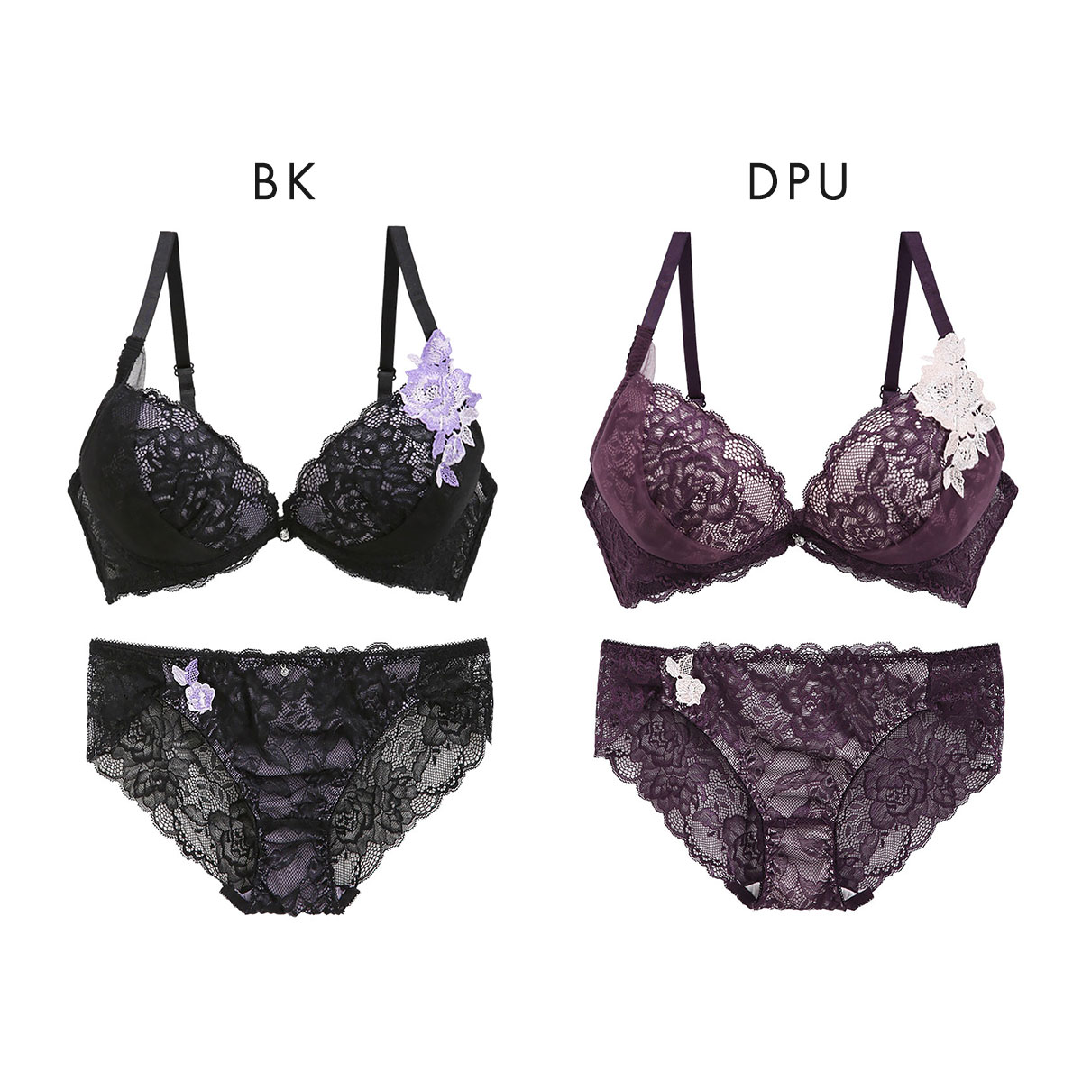 ピュアシェリ ローズケミカル 総レース ブラセット BCD ブラジャー