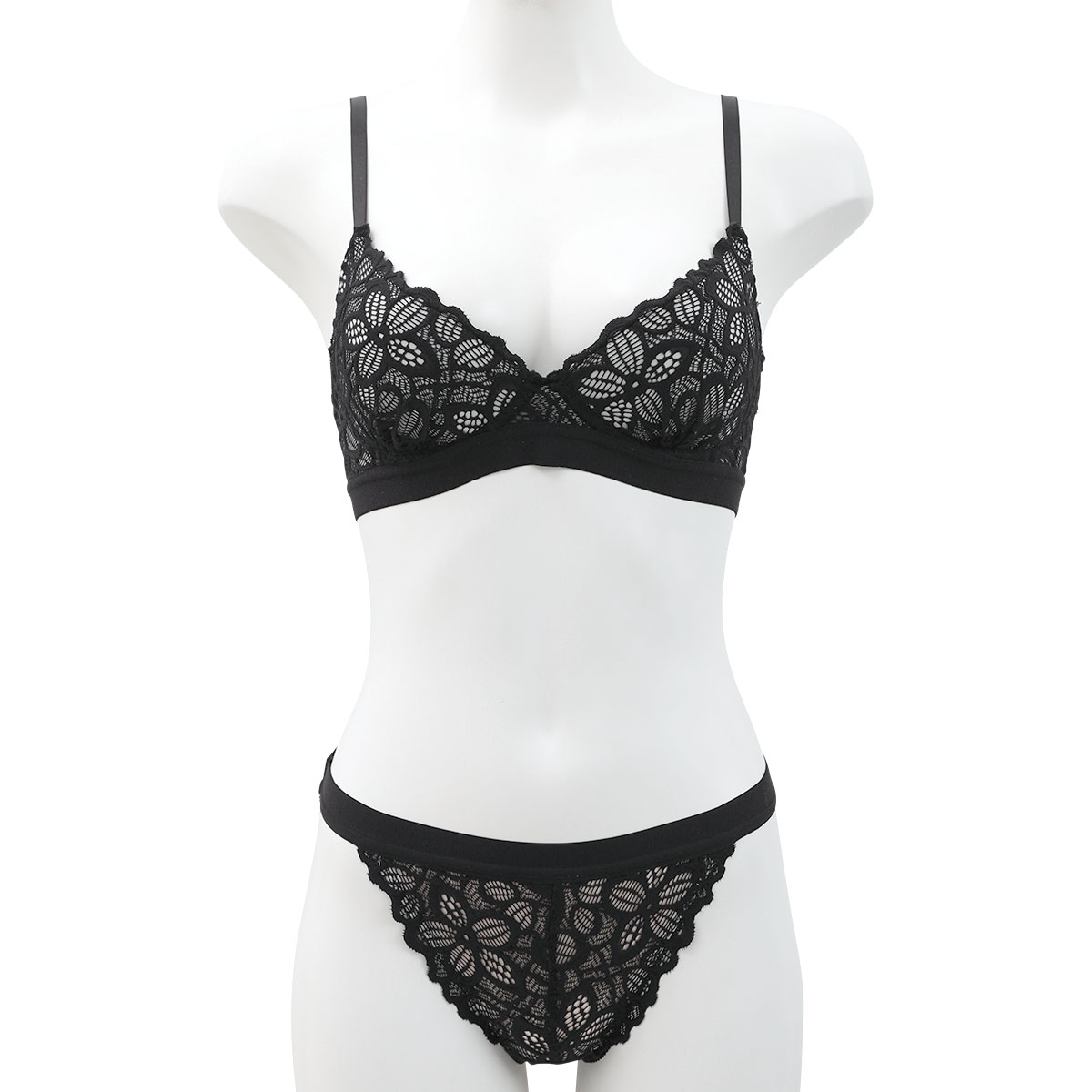 サンエイ リラックス＆ナチュラル 総レース ノンワイヤー ブラセット