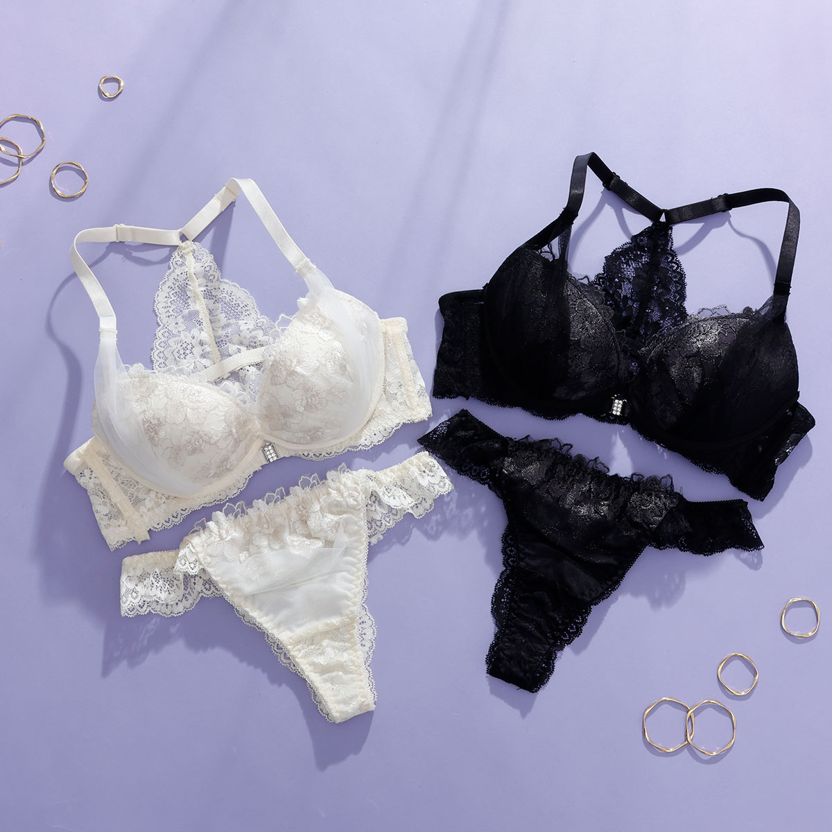 スパークス フロントホック背中見せ ブラジャー ショーツ セット T