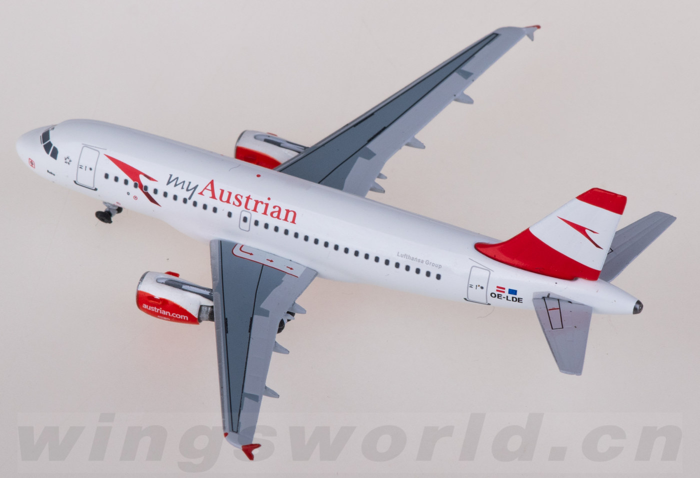 AC411344 Austrian Airlines Airbus A319 OE-LDE AeroClassics 1:400