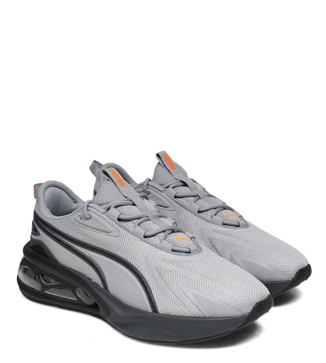 Puma Men's Essentials Grey Echo, Black & Heat Fire Running Shoes