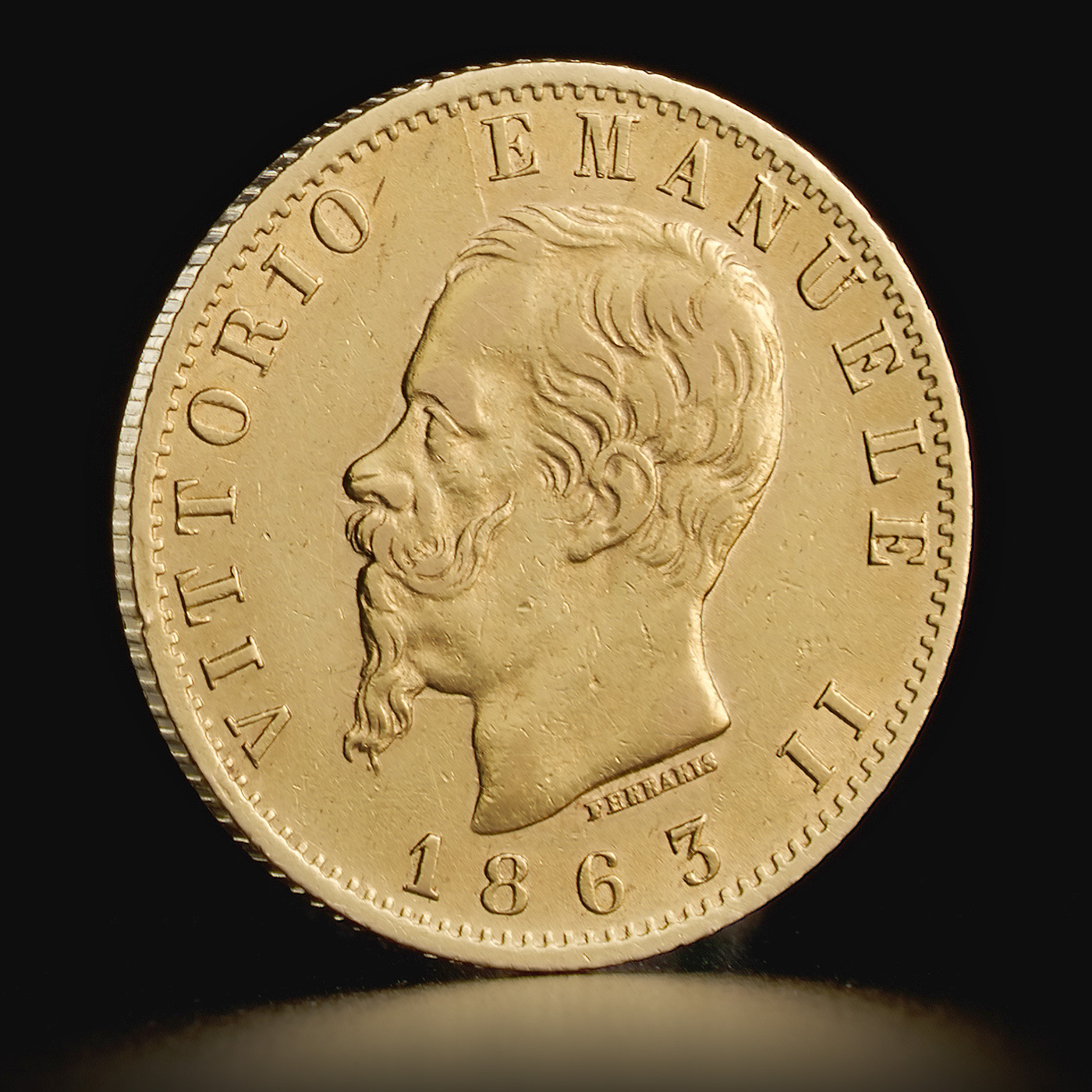 Italian 20 Lira Vittorio Emanuele II - Tavex Sweden