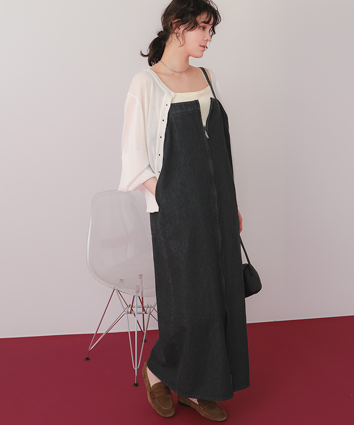 フロントZIPデザインジャンパースカート | titivate