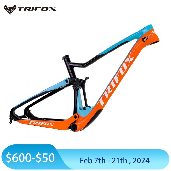 TRIFOXcycling 29er LightCarbon Full Suspension XC MTB Frame MFM100