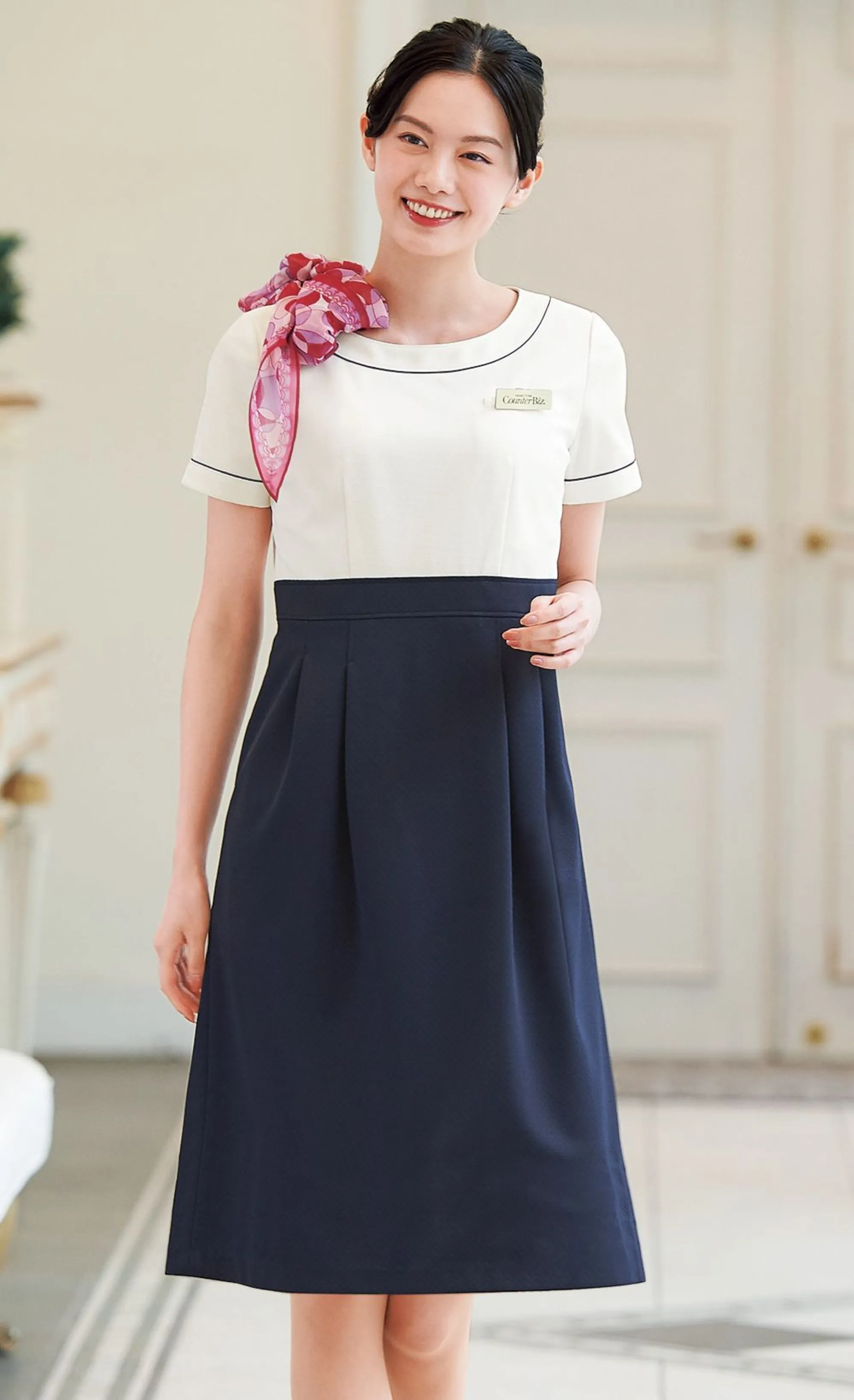 ワンピース（バイカラー） ハネクトーン WP770 オフィスウェア