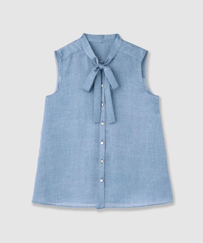 アナイ bouquet プリント ミニフリルブラウス bouquet プリント