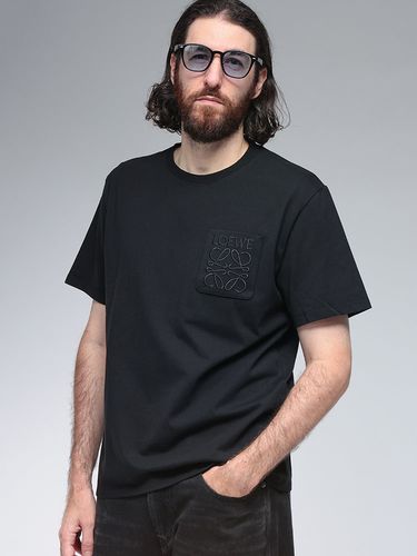 LOEWE (ロエベ) 胸ロゴ 刺繍 クルーネック 半袖 Tシャツ LEH526Y22X75