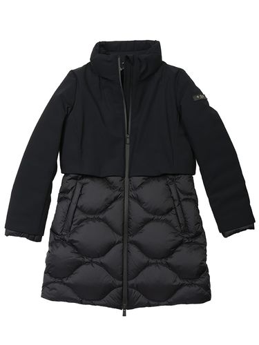 HERNO (ヘルノ) ウール 切り替え フルジップ ダウンコート