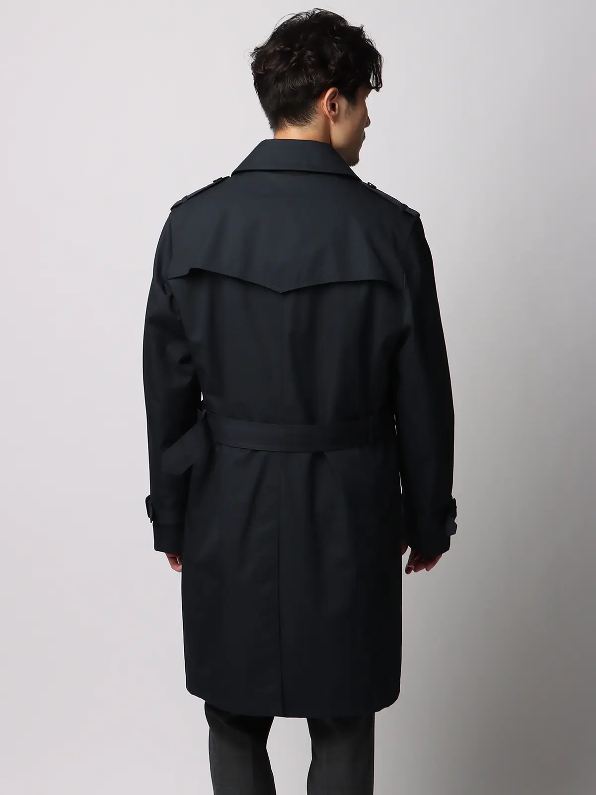 WEB限定／ダブルトレンチコート／撥水／SOLOTEX／オーガニックコットン