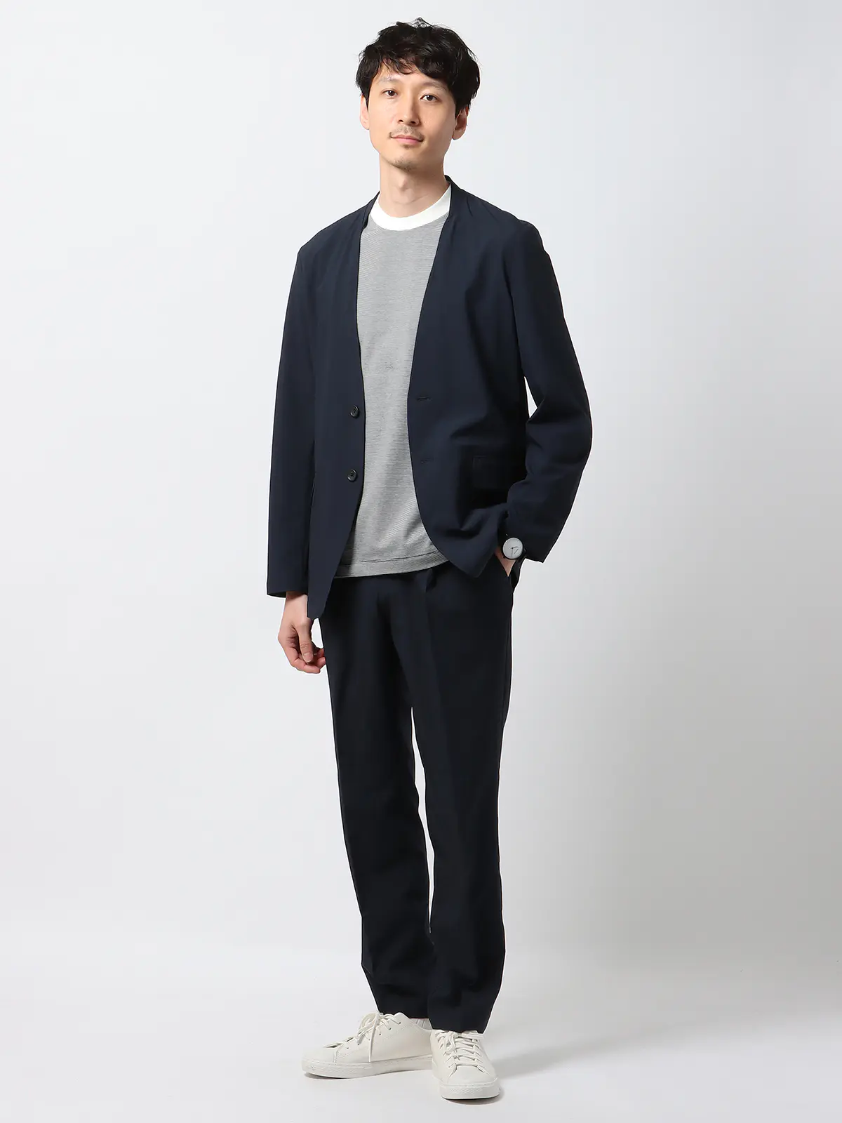 WEB限定／PERFORMANCE SUIT／ノーカラージャケット＆パンツ＆Tシャツ