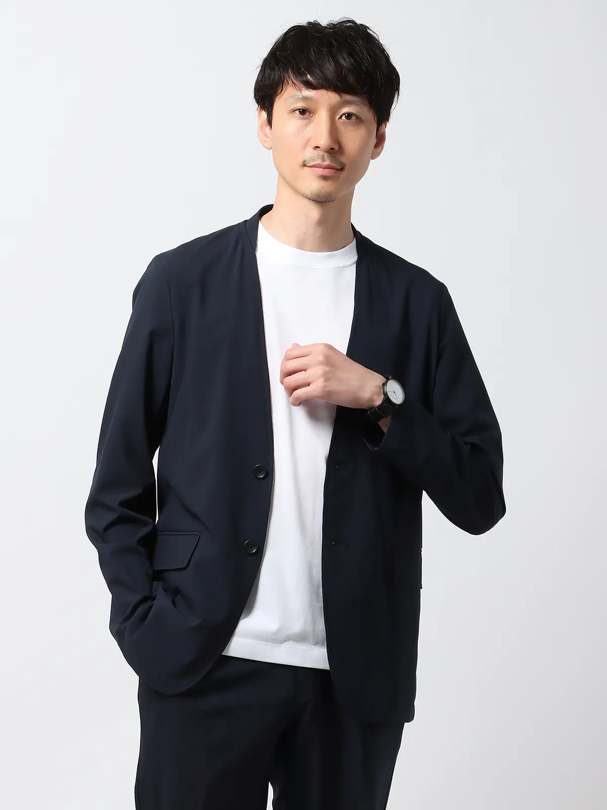 WEB限定／PERFORMANCE SUIT／ノーカラージャケット＆パンツ＆Tシャツ