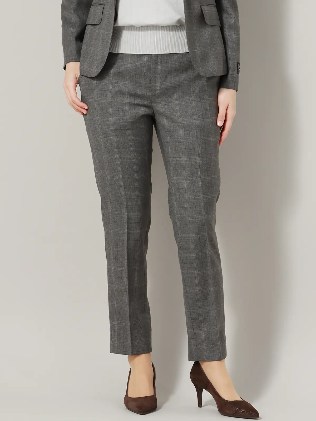 テーパードパンツ／REDA／ストレッチ／SUPER110'sウール／グレン