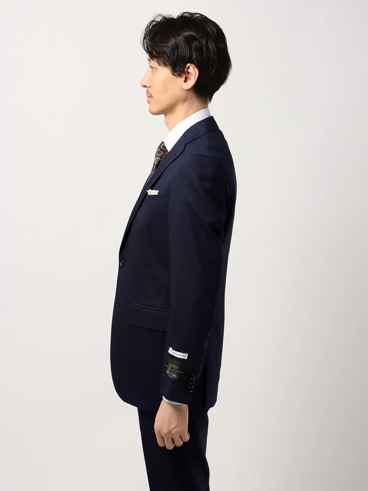 スーツ／ツーパンツ／ウォッシャブル／ストレッチ／2つボタン／ピン