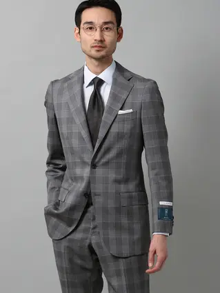 スーツ／3つボタン／尾州／HAND MADE／グレンチェック／TR24 | SUIT