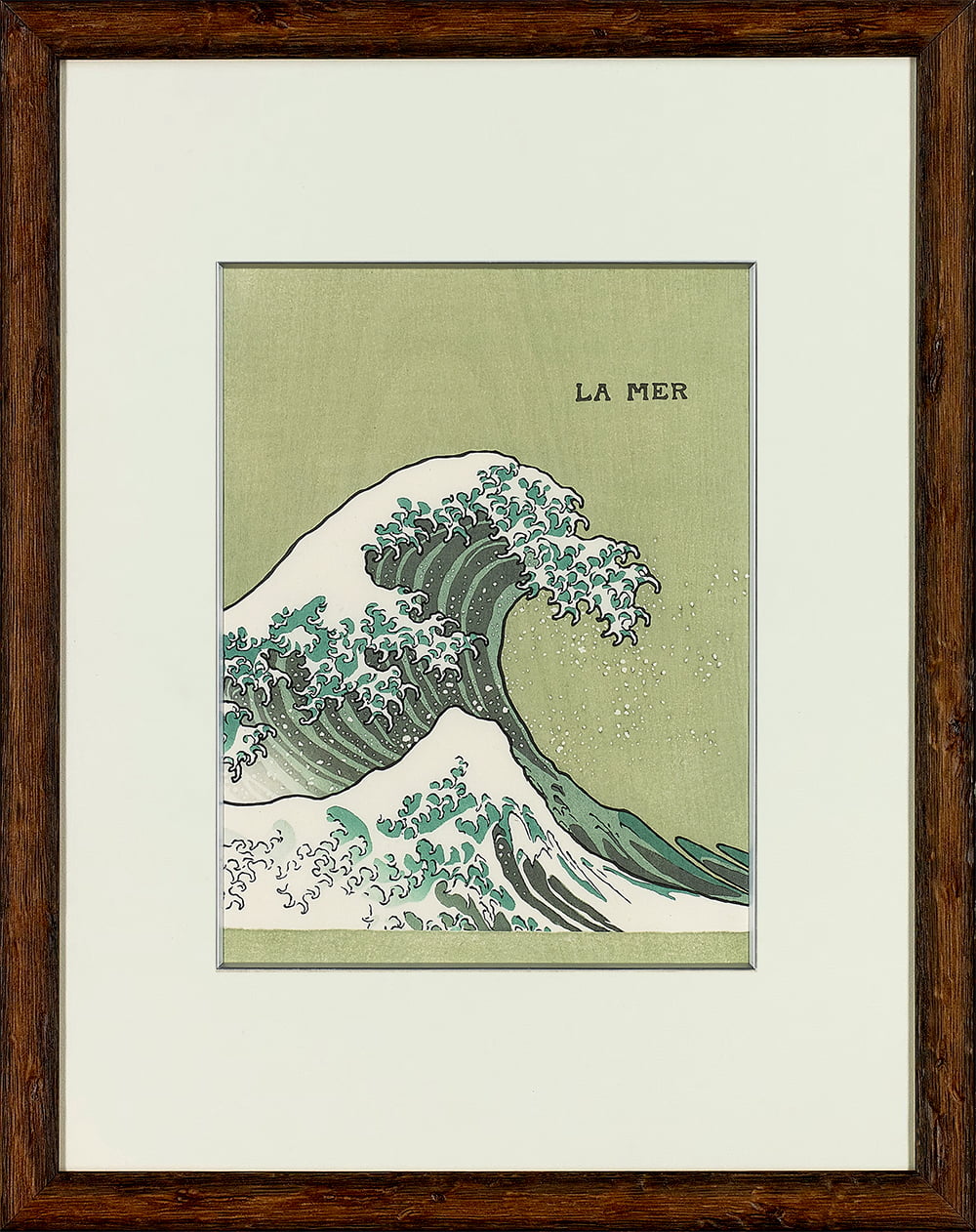 LA MER』オーケストラスコア 初版表紙 浮世絵木版画【茶色額】｜浮世絵工房