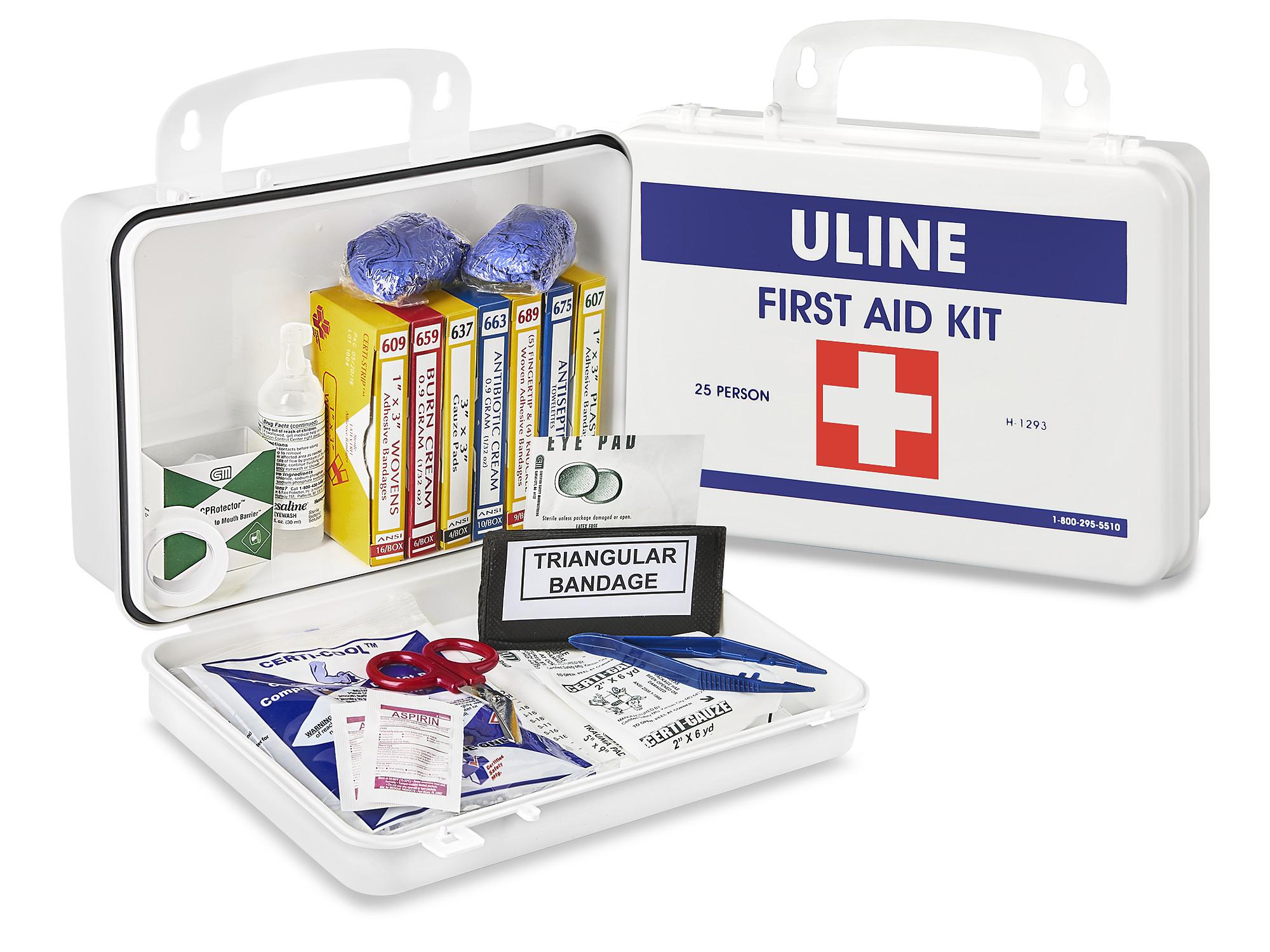 Uline First Aid Kit - 25 Person H-1293 - ULINE