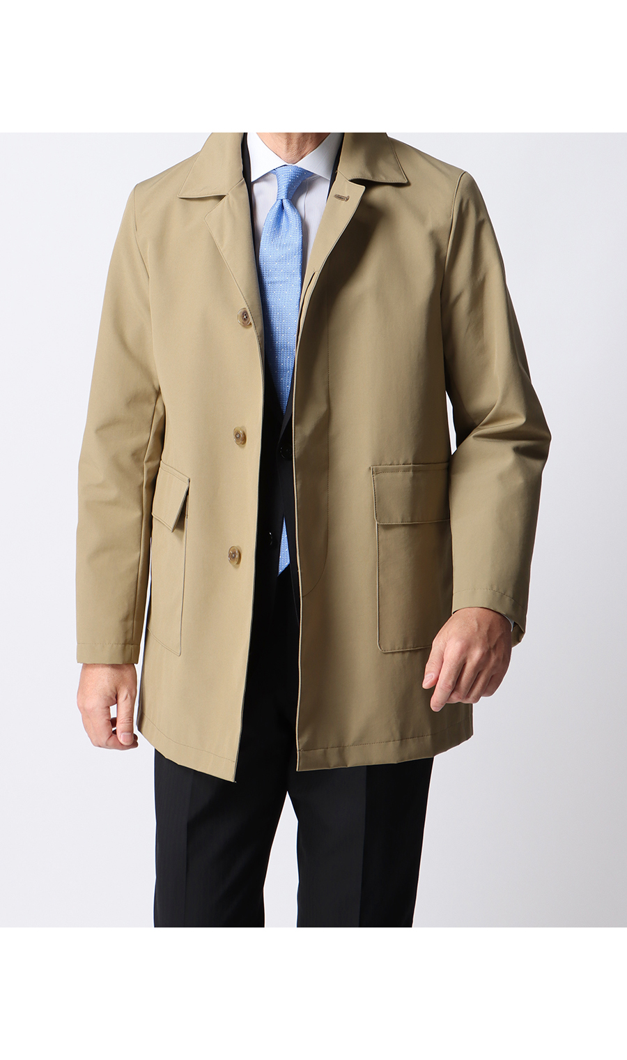 ステンカラースタイリッシュコート《撥水加工》 (131400-71